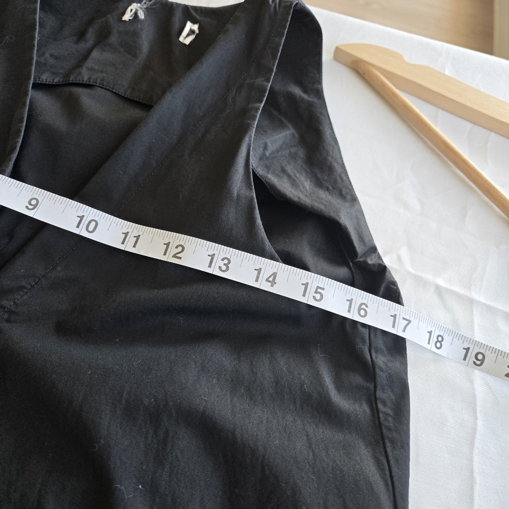 Veronique Leroy V-Neck Long Black Minimalist quiet luxury dress pockets size XXS - Picture 10 of 12